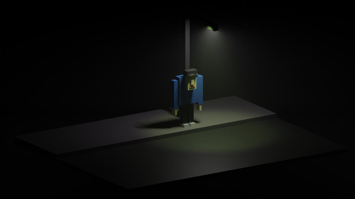 Midnight walks - Made in Blender
