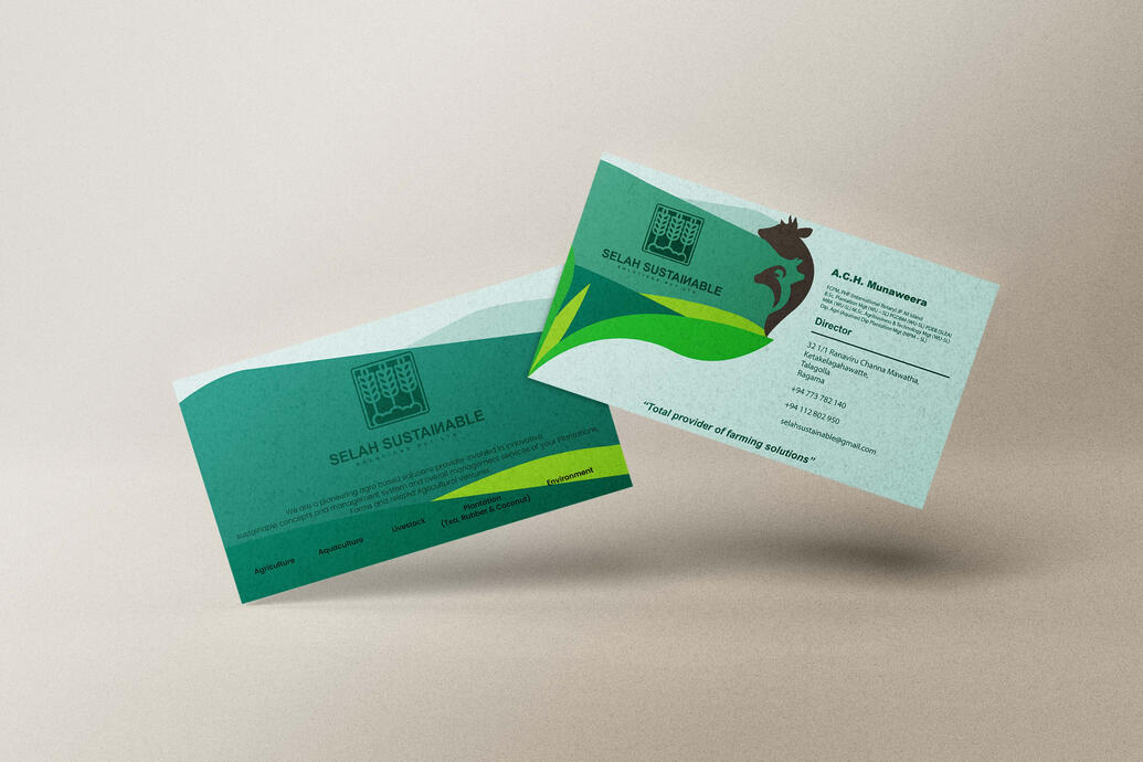 Selah Sustainable Business Card design