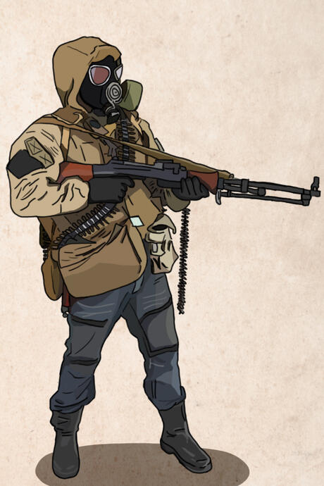 Post apocalyptic man Concept art