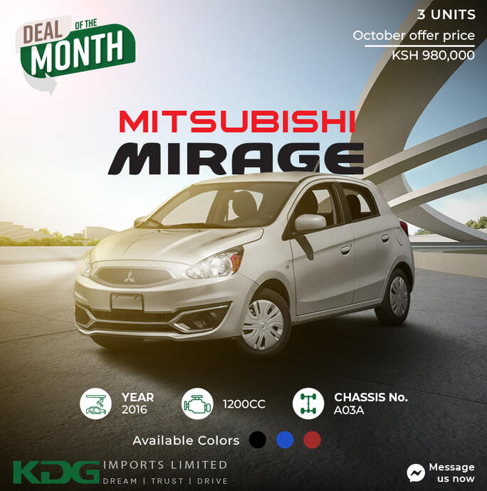 Mitsubishi Mirage Promo post